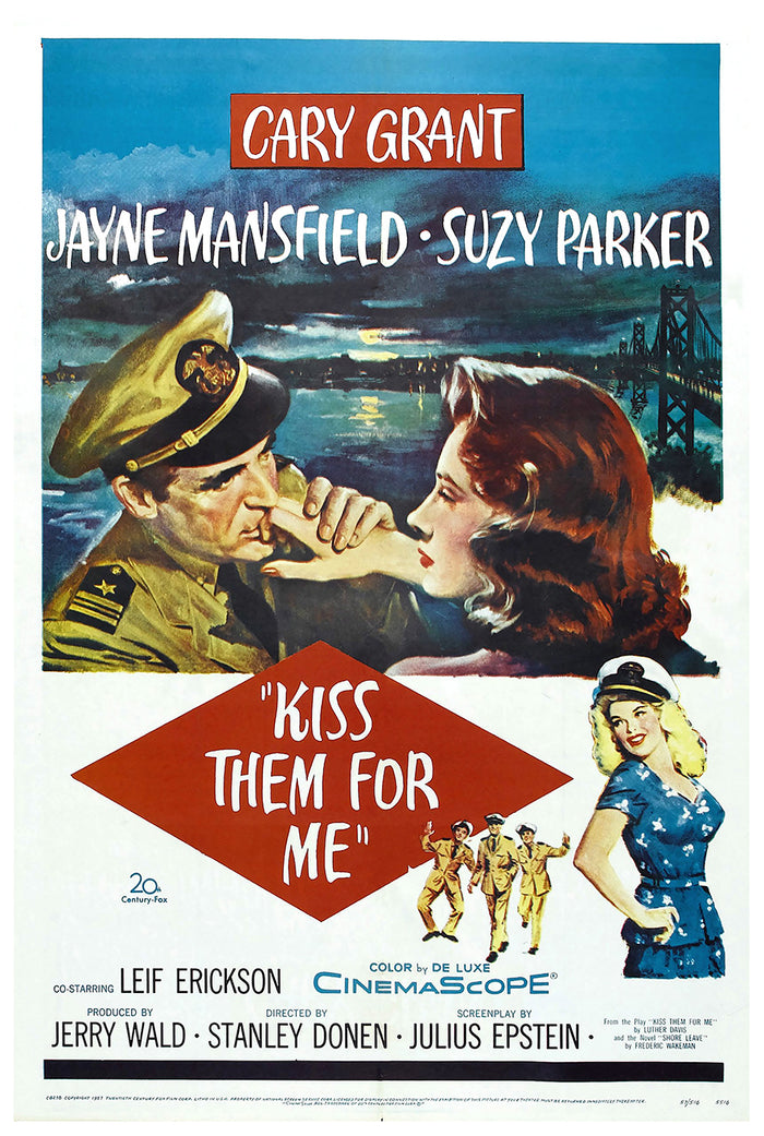 Kiss Them for Me 1957 - Jayne Mansfield - US - Classic Movie Poster
