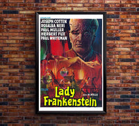 Lady Frankenstein 1971 - Belgium - Vintage Horror Classic Movie Poster