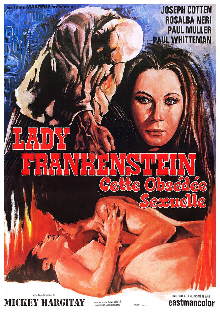 Lady Frankenstein 1971- French - Vintage Horror Classic Movie Poster