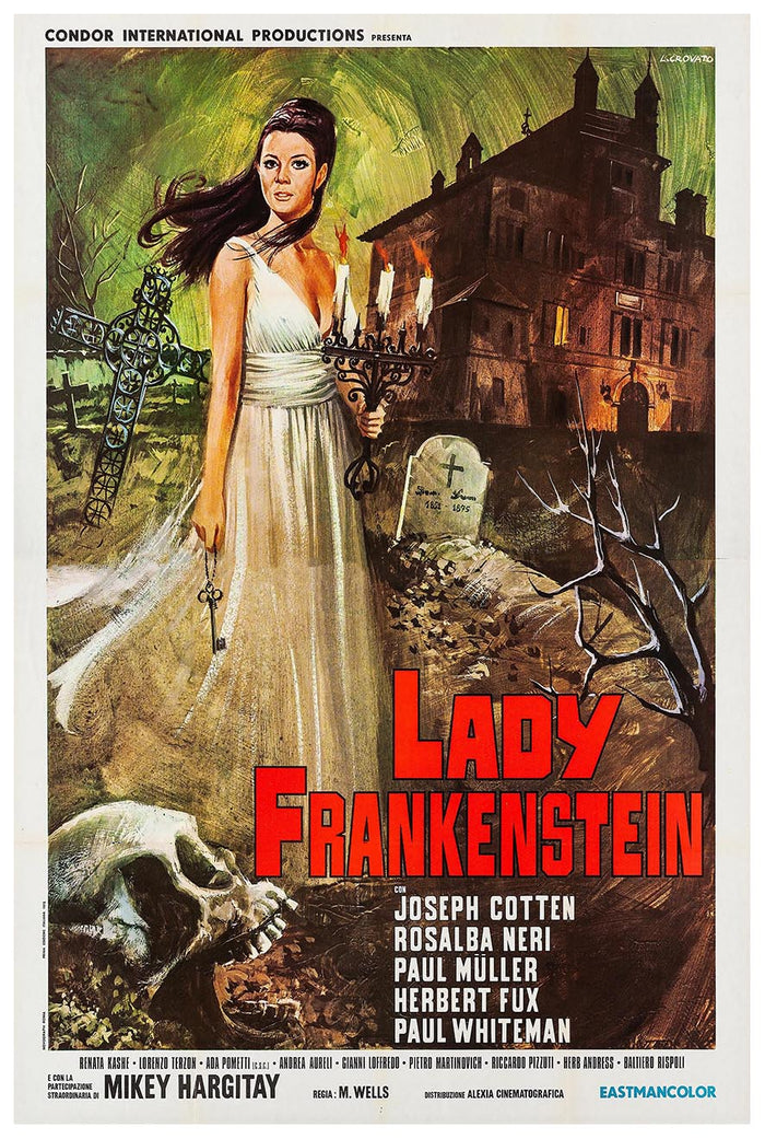Lady Frankenstein 1971 - Italian v1 - Vintage Horror Classic Movie Poster