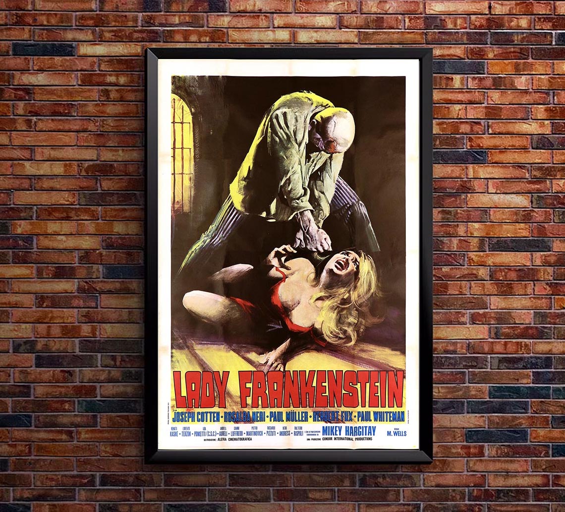 Lady Frankenstein 1971 - Italian v2 - Vintage Horror Classic Movie Poster