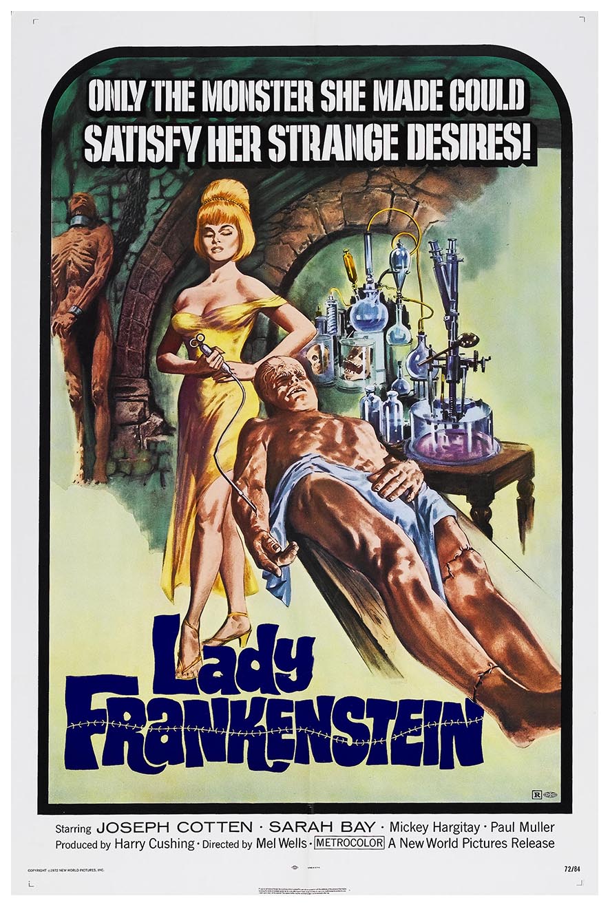 Lady Frankenstein 1971 - Vintage Horror Classic Movie Poster