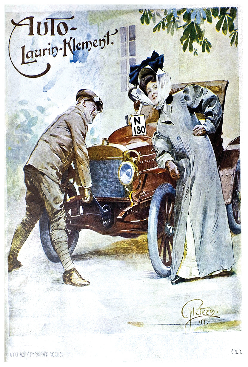 Laurin Klement Auto - Vintage Automobile Racing Poster