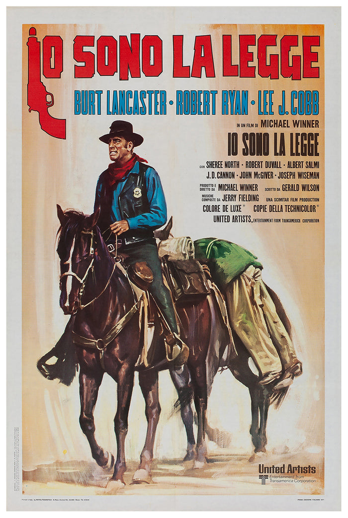 Lawman 1971 - Burt Lancaster - Italy - Classic Movie Poster
