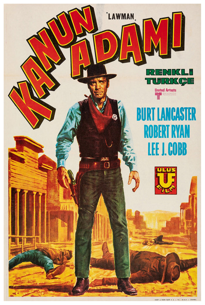 Lawman 1971 - Burt Lancaster - Turkey - Classic Movie Poster