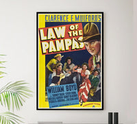 Law of the Pampas 1939 - William Boyd - Classic Western Movie Poster