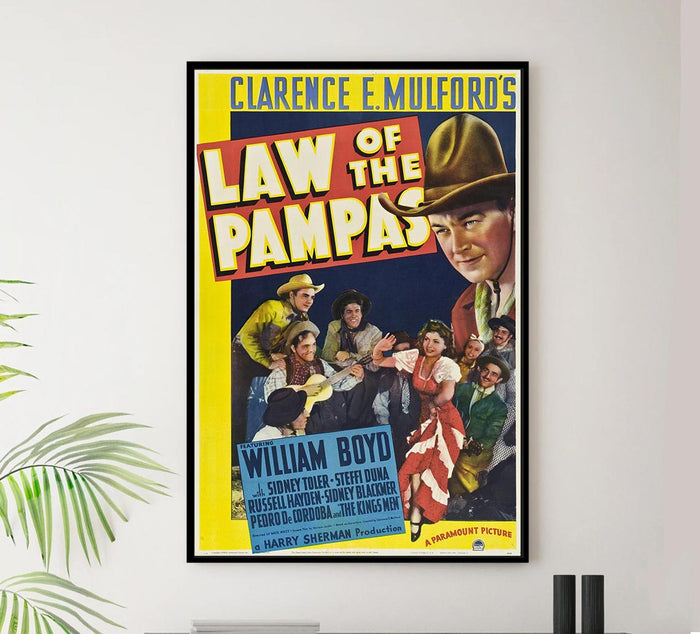 Law of the Pampas 1939 - William Boyd - Classic Western Movie Poster