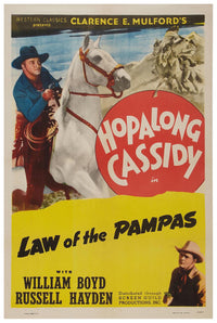 Law of the Pampas 1939 v2 - William Boyd - Classic Western Movie Poster
