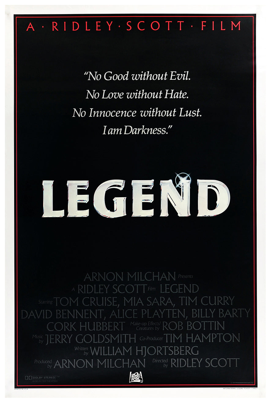 Legend 1985 v2 - Classic Movie Poster