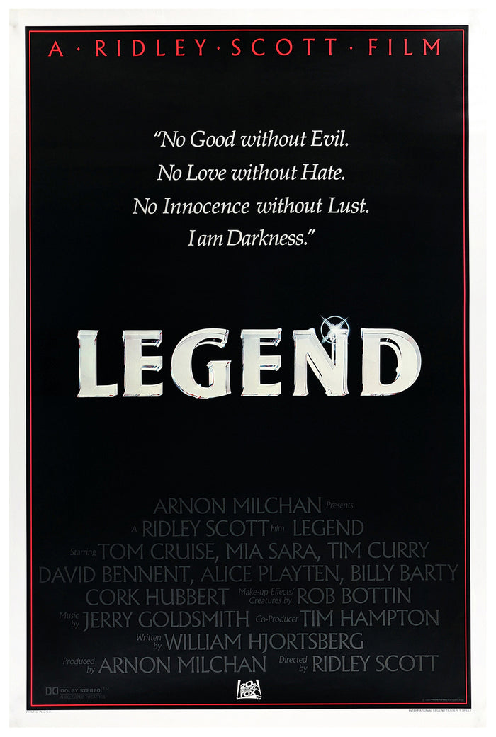Legend 1985 v2 - Classic Movie Poster