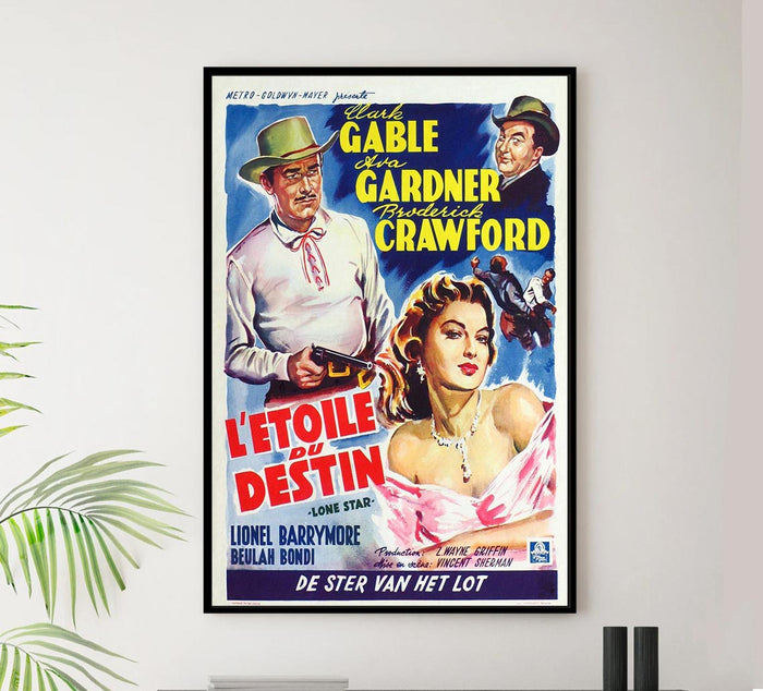 Lone Star 1952 - Belgium – Vintage Classic Movie Poster