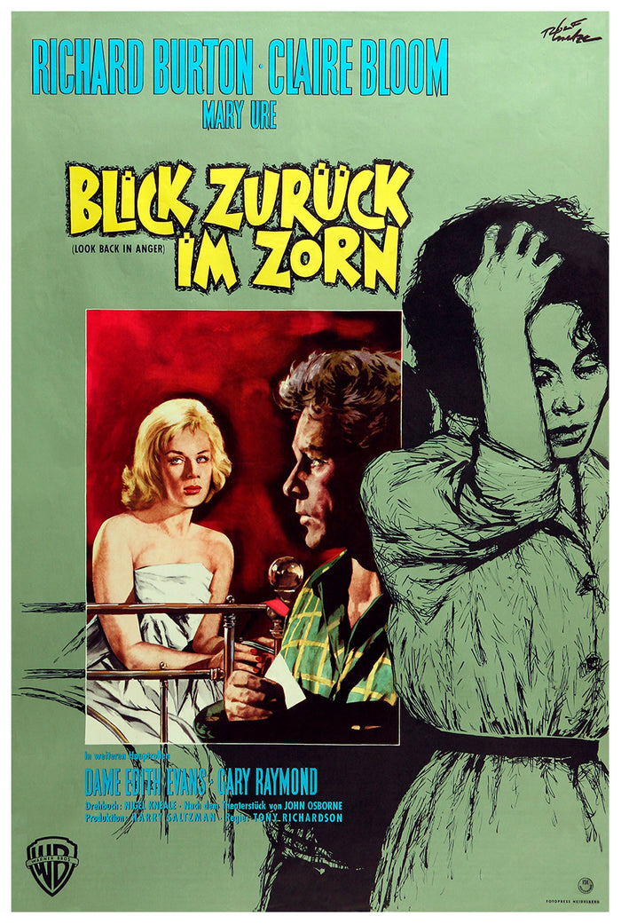 Look Back in Anger 1959 - Richard Burton - Germany - Classic Movie Poster