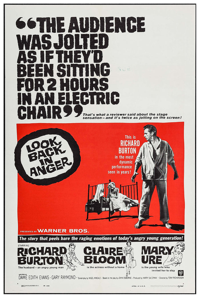 Look Back in Anger 1959 - Richard Burton - US - Classic Movie Poster