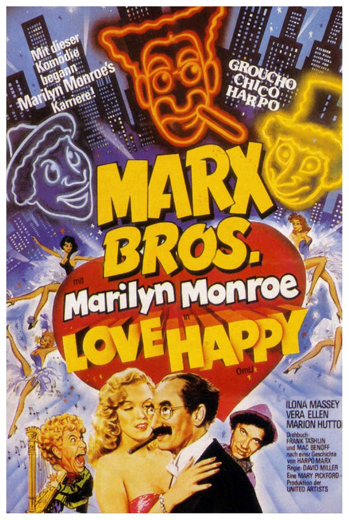 Love Happy 1949 - German - Vintage Classic Movie Poster
