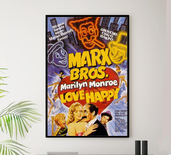 Love Happy 1949 - German - Vintage Classic Movie Poster