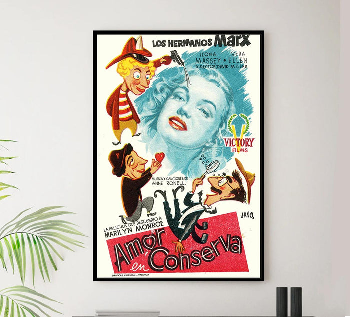 Love Happy 1949 - Spanish - Vintage Classic Movie Poster