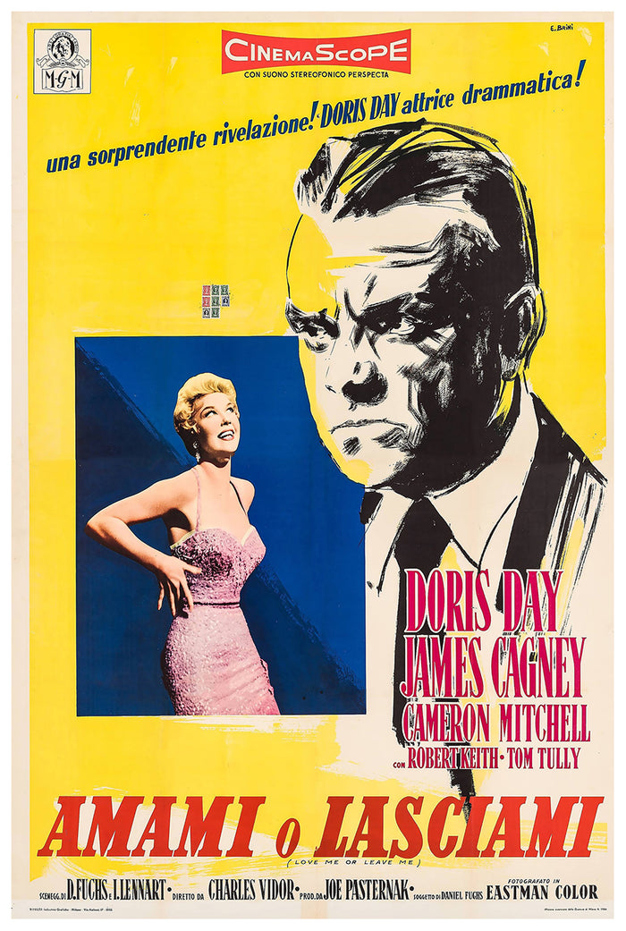 Love Me or Leave Me 1955 - James Cagney - Italy - Classic Movie Poster