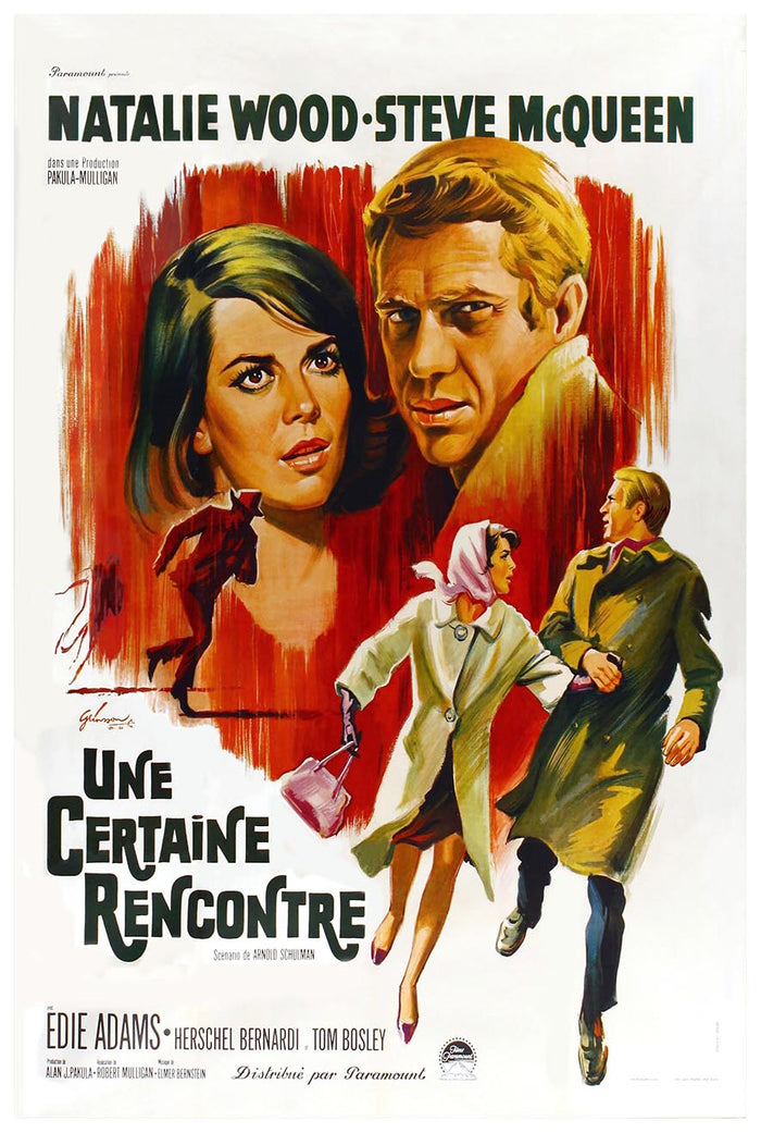 Love with the Proper Stranger 1963 - France - Steve McQueen - Vintage Classic Movie Poster