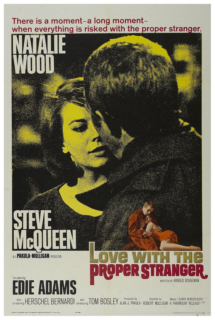 Love with the Proper Stranger 1963 - Steve McQueen - Vintage Classic Movie Poster