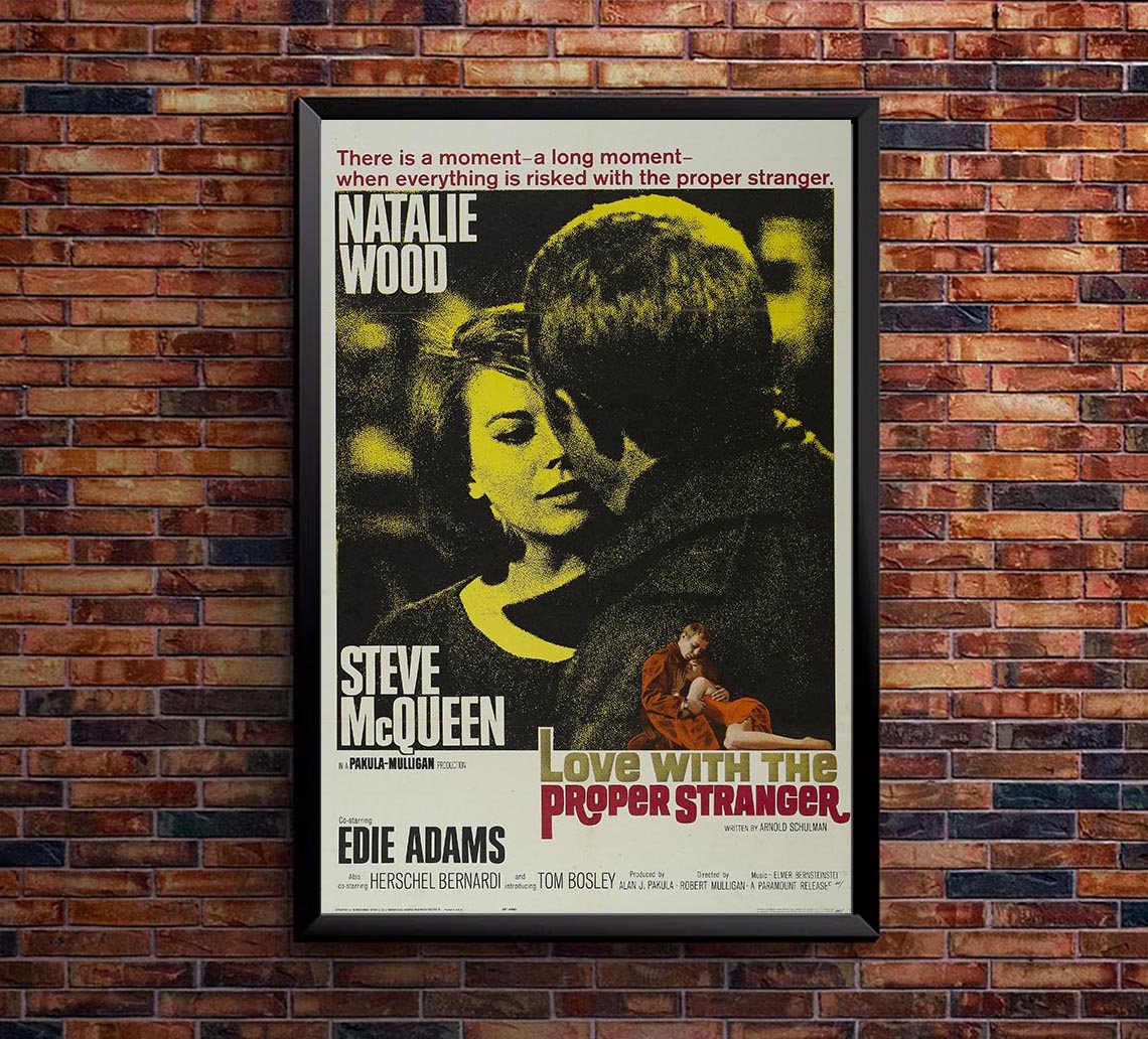 Love with the Proper Stranger 1963 - Steve McQueen - Vintage Classic Movie Poster