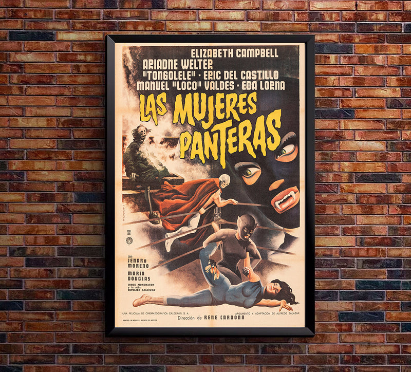 The Panther Women - Lucha Mexican Wrestling Poster