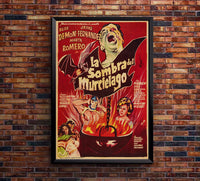 The Shadow of the Bat - Blue Demon- Lucha Mexican Wrestling Poster