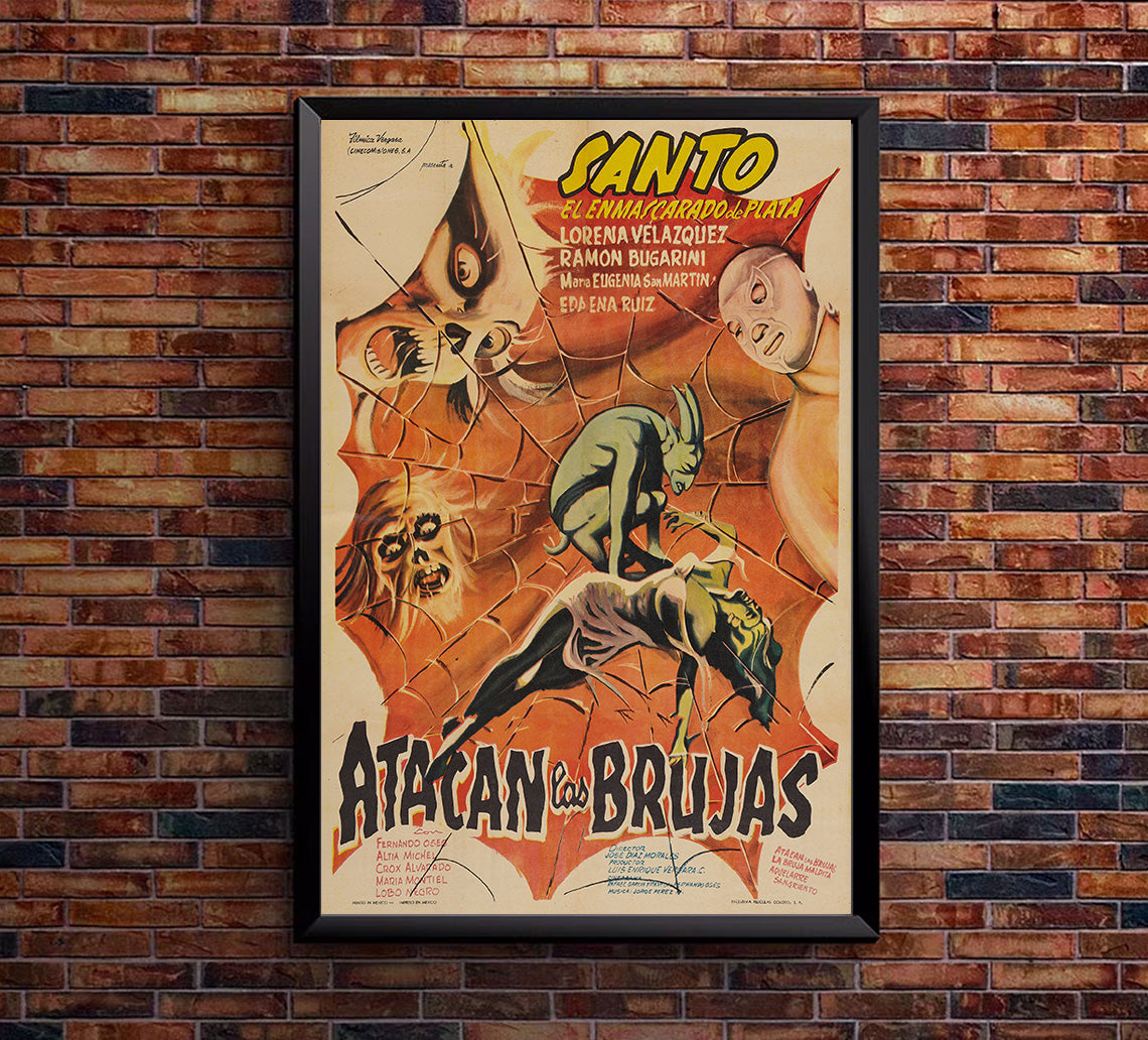 The Witches Attack - Santos - Lucha Mexican Wrestling Poster