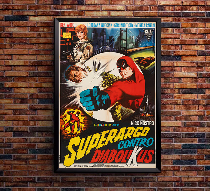 Superargo Versus Diabolicus  - Lucha Mexican Wrestling Poster