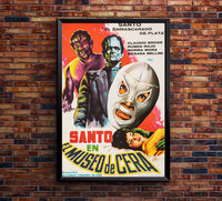 Santo in the Wax Museum- Lucha Mexican Wrestling Poster