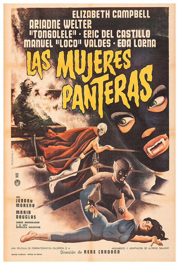 The Panther Women - Lucha Mexican Wrestling Poster