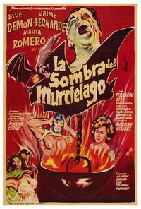 The Shadow of the Bat - Blue Demon- Lucha Mexican Wrestling Poster