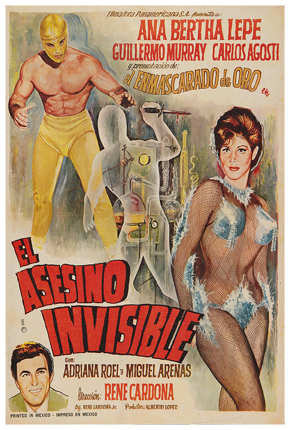 The Invisible Killer - Lucha Mexican Wrestling Poster