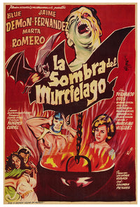 The Shadow of the Bat - Blue Demon - Lucha Mexican Wrestling Poster