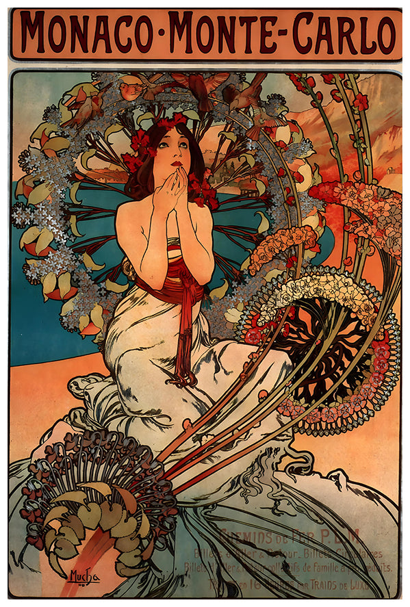 Monaco - Monte Carlo - Vintage Travel Poster
