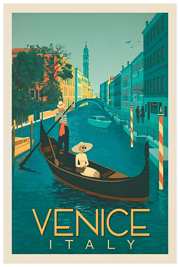 Italy - Venice 2 - Vintage Travel Poster