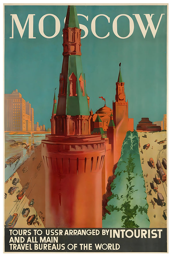 Russia - Moscow - Vintage Travel Poster