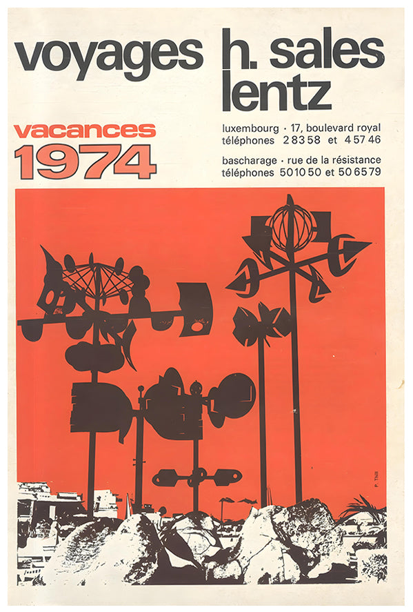 Luxembourg Vacations 1974 - Vintage Travel Poster