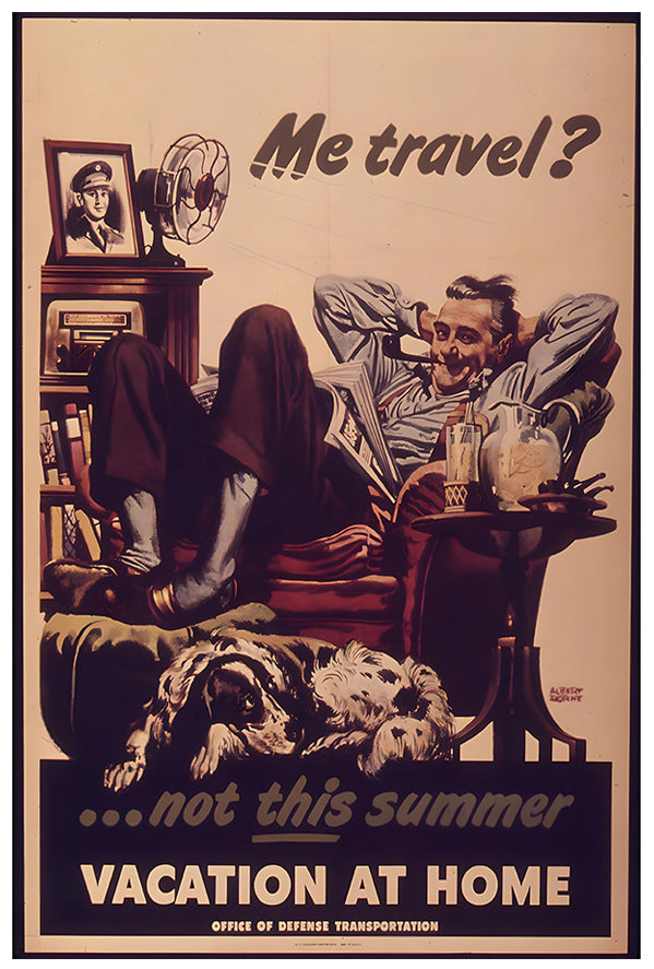 Vacation At Home - Vintage Travel Poster