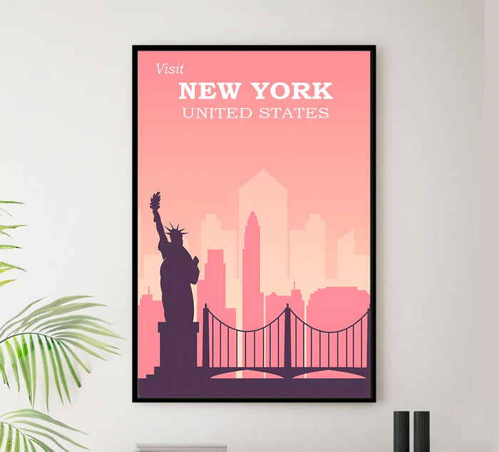 New York - Travel New York 2 - Vintage Travel Poster