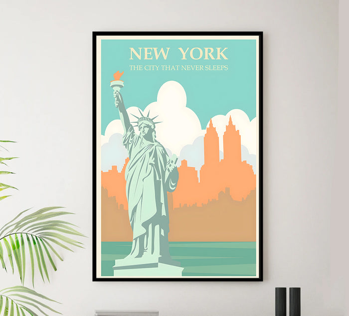New York - Travel New York 3 - Vintage Travel Poster