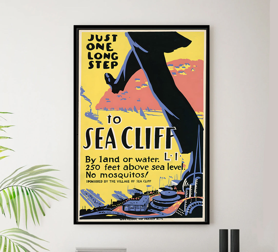 Sea Cliff - Vintage Travel Poster