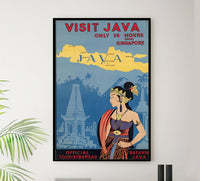 Visit Java - Vintage Travel Poster