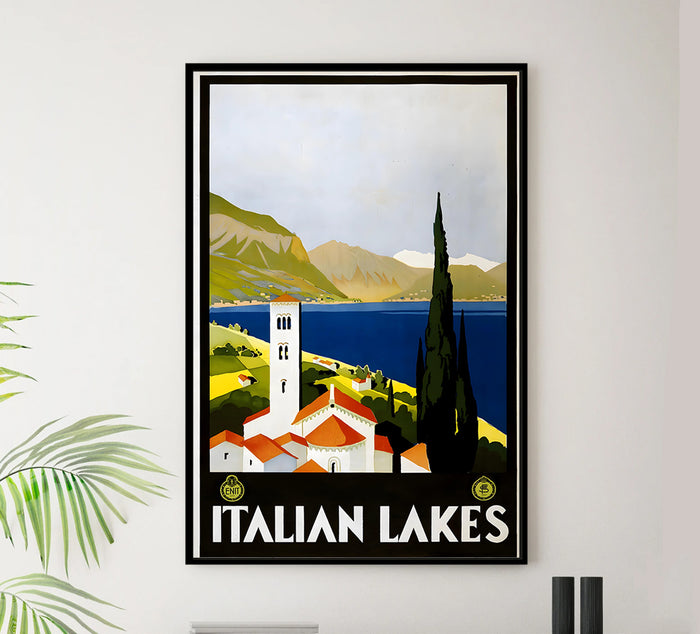 Italy - Italian Lakes - Vintage Travel Poster