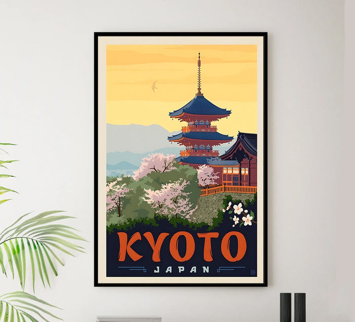 Japan - Kyoto - Vintage Travel Poster