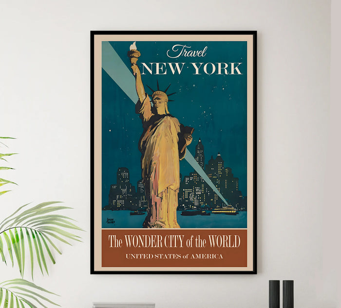 New York - Travel New York - Vintage Travel Poster