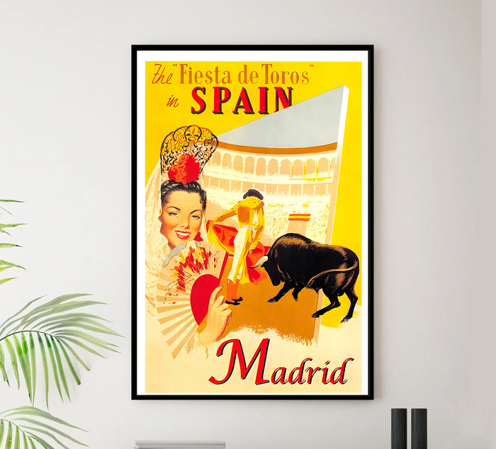 Spain - Madrid - Vintage Travel Poster
