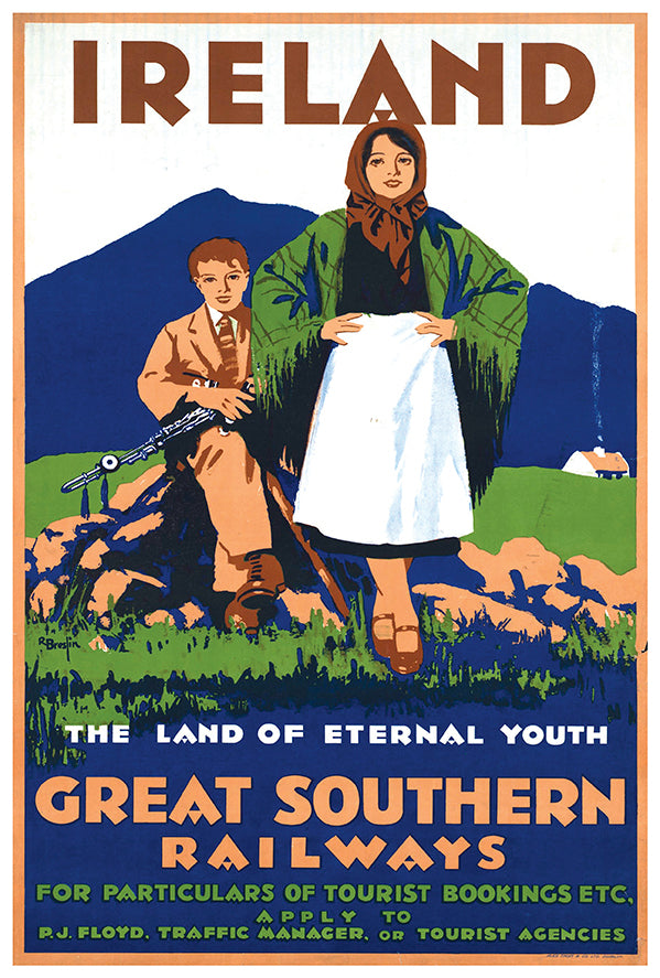 Ireland - Great Southern Railway - Vintage Travel Poster