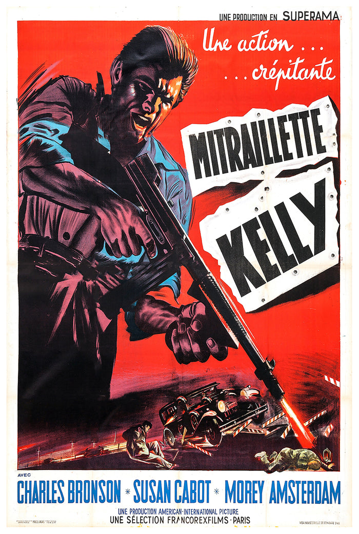 Machine Gun Kelly 1958 - France - Classic Movie Poster