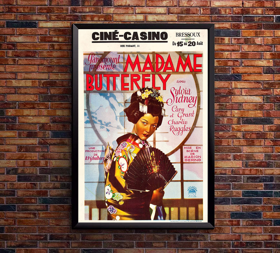 Madame Butterfly 1932 - Cary Grant - Belgium - Classic Movie Poster