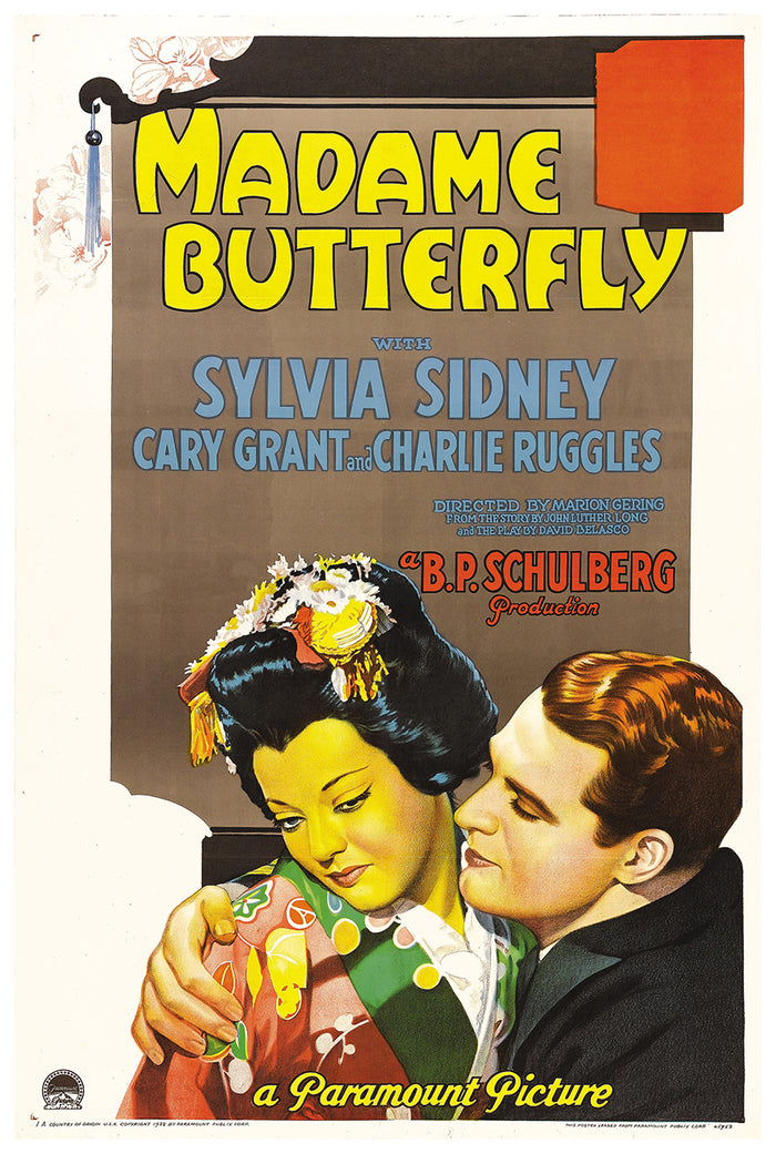 Madame Butterfly 1932 - Cary Grant - US - Classic Movie Poster